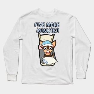 Lazy small dog cant get out of bed Long Sleeve T-Shirt